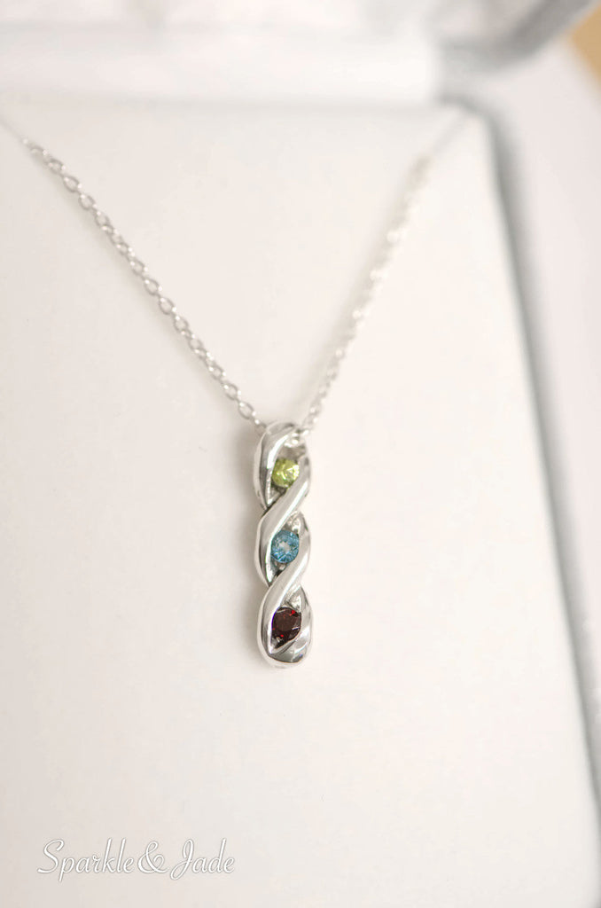 Dainty Birthstone Necklace | Gift for Mom | Birthstone Charm Necklace – the  stamped life