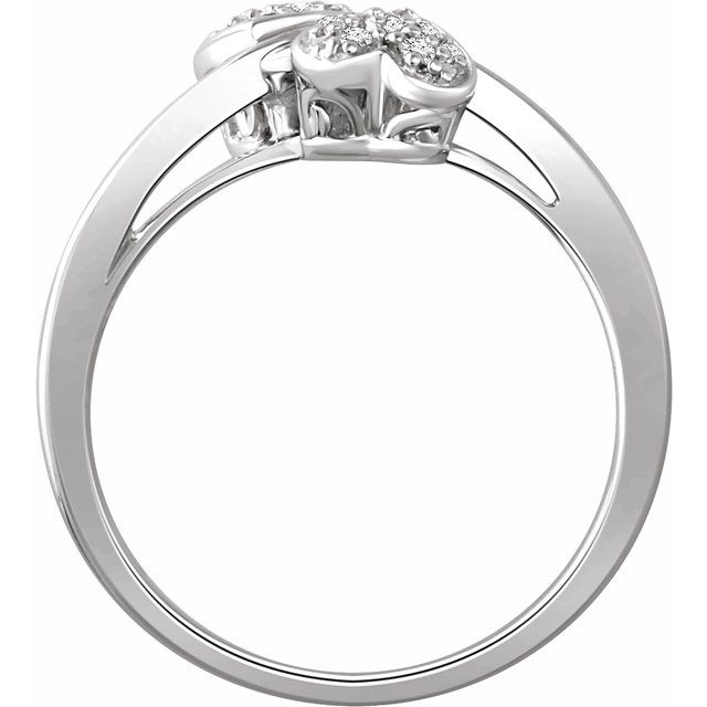 10K White Gold 1/10 CTW Natural Diamond Two Heart Promise Ring- Sparkle & Jade-SparkleAndJade.com 652981:60001:P