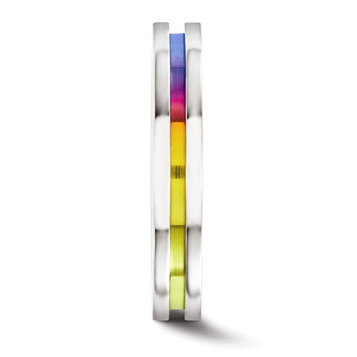 4mm Edward Mirell Titanium Rainbow Anodized Band- Sparkle & Jade-SparkleAndJade.com 