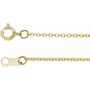 14K Yellow Gold-Filled 1 mm Cable Chain CH132- Sparkle & Jade-SparkleAndJade.com 