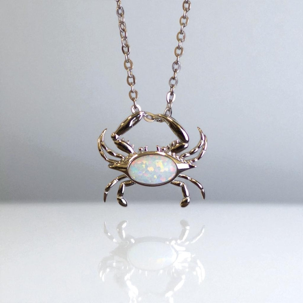 Opal Atlantic Blue Crab Pendant by Alamea- Sparkle & Jade-SparkleAndJade.com 