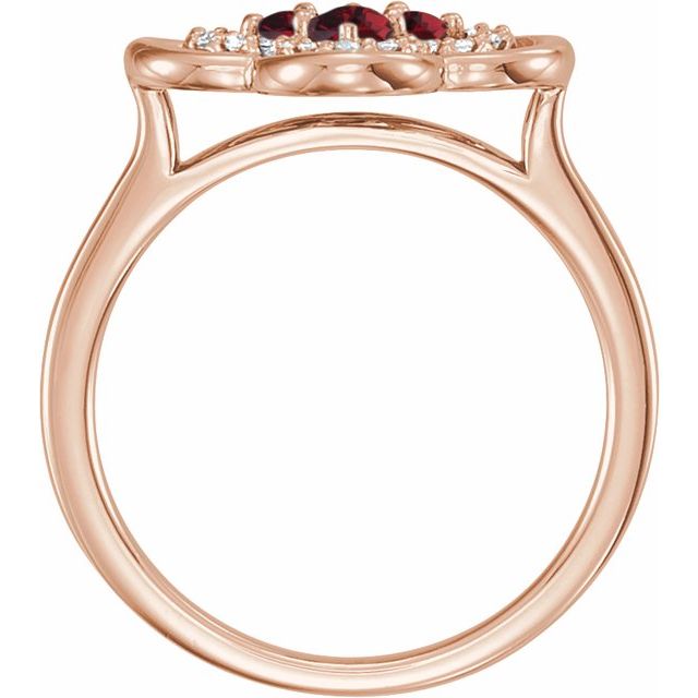 Lab-Grown and Natural Gemstone Clover Rings with 1/10 CTW Diamond Accents Series 122879- Sparkle & Jade-SparkleAndJade.com 