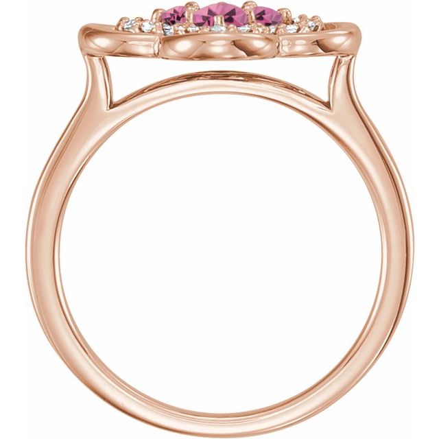 Lab-Grown and Natural Gemstone Clover Rings with 1/10 CTW Diamond Accents Series 122879- Sparkle & Jade-SparkleAndJade.com 