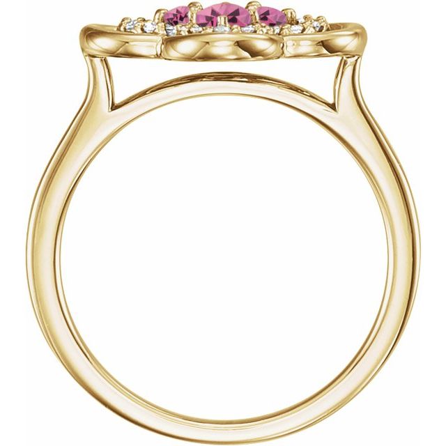 Lab-Grown and Natural Gemstone Clover Rings with 1/10 CTW Diamond Accents Series 122879- Sparkle & Jade-SparkleAndJade.com 