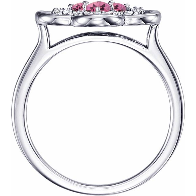 Lab-Grown and Natural Gemstone Clover Rings with 1/10 CTW Diamond Accents Series 122879- Sparkle & Jade-SparkleAndJade.com 