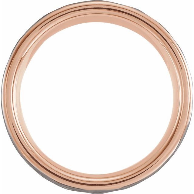 18K Rose Gold PVD Tungsten 8 mm Band- Sparkle & Jade-SparkleAndJade.com 