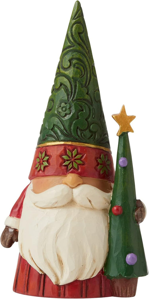 Jim Shore Heartwood Creek Christmas Gnome with Tree Figurine- Sparkle & Jade-SparkleAndJade.com GM24703 New