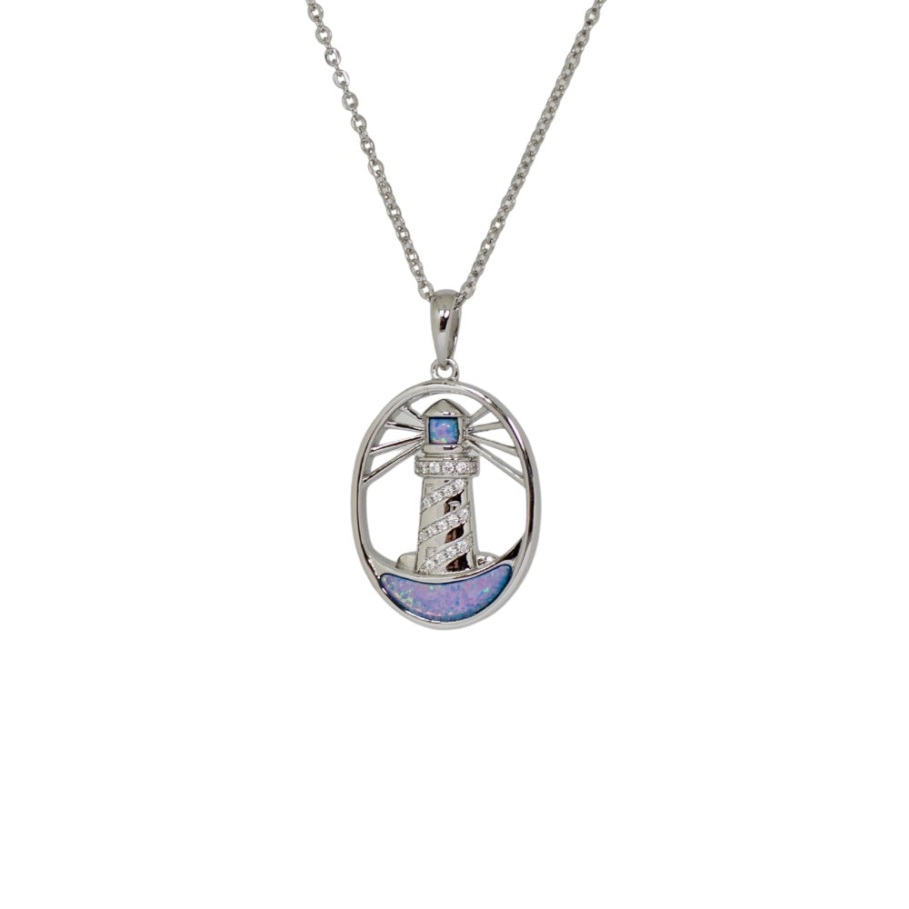 Opal Shining Lighthouse Pendant- Sparkle & Jade-SparkleAndJade.com 626-31-31