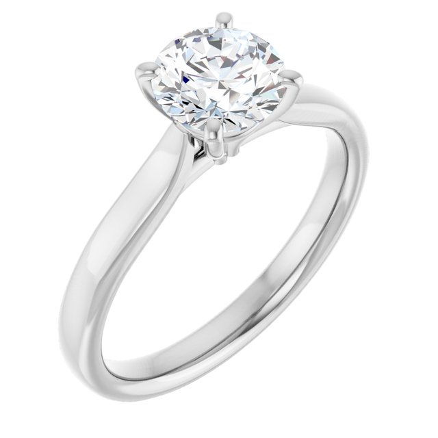 14K White Gold 1 CTW Lab-Grown Diamond Engagement Ring- Sparkle & Jade-SparkleAndJade.com 