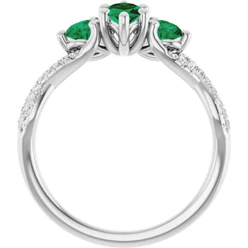 Custom Item - Continuum Sterling Silver 8x4 mm Marquise Engagement Ring- Sparkle & Jade-SparkleAndJade.com 