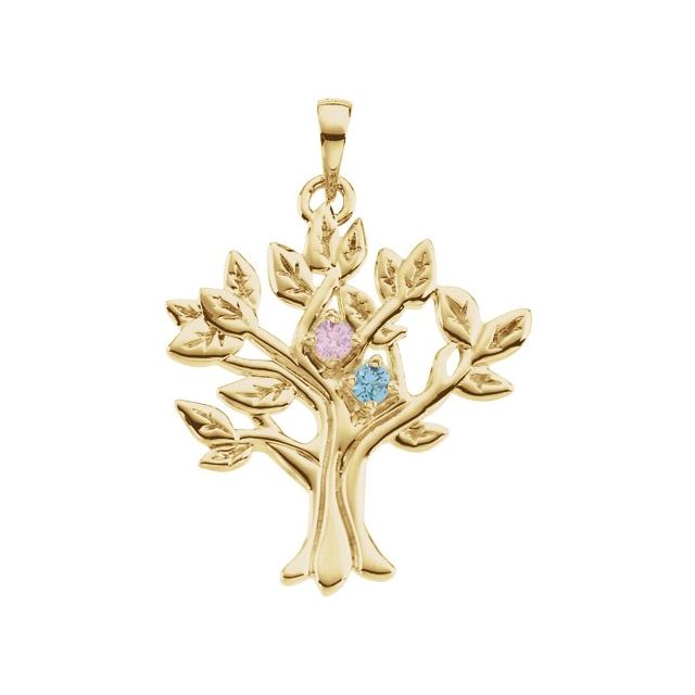 My Tree Family Birthstone Pendant or Necklace- Sparkle & Jade-SparkleAndJade.com 81723