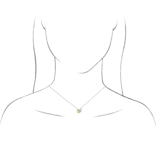 14K Gold Interlocking Heart Necklace- Sparkle & Jade-SparkleAndJade.com 