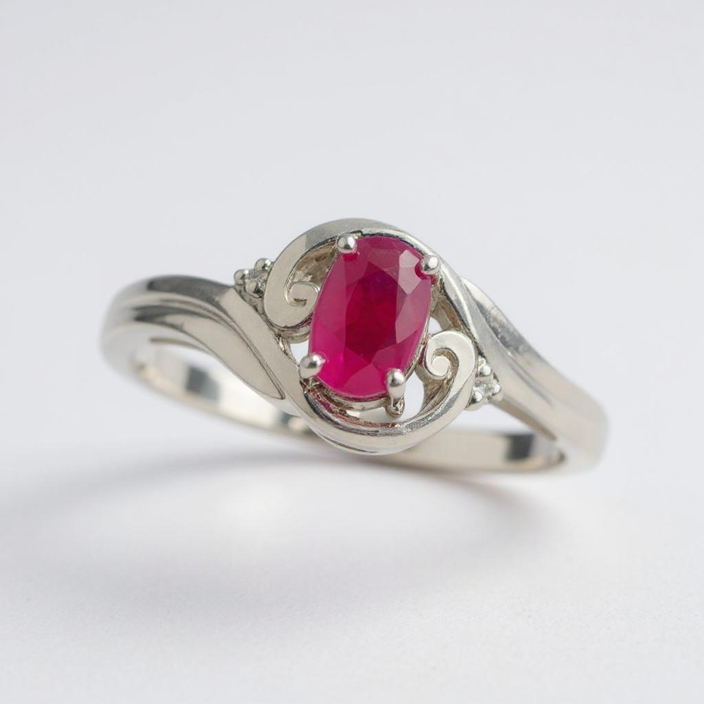 Sterling Silver Diamond & Oval Genuine Gemstone Birthstone Rings- Sparkle & Jade-SparkleAndJade.com 