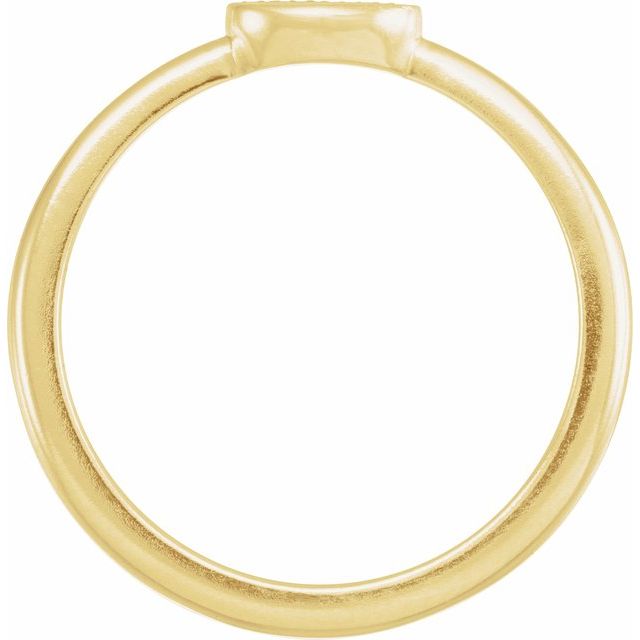 14k Gold Signet Style Oval Mama Ring- Sparkle & Jade-SparkleAndJade.com 