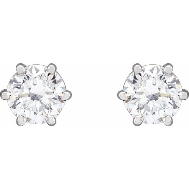 14K Six Prong Lab-Grown Diamond Stud Earrings Series 29236- Sparkle & Jade-SparkleAndJade.com 