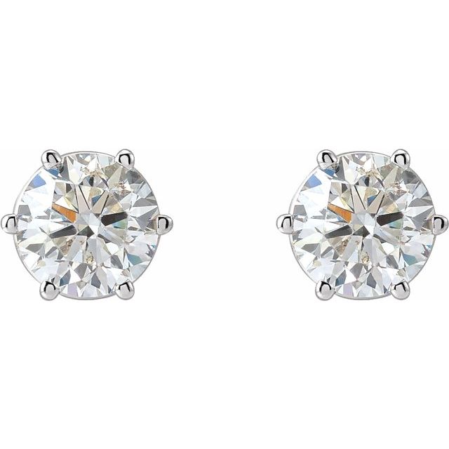 14K Six Prong Lab-Grown Diamond Stud Earrings Series 29236- Sparkle & Jade-SparkleAndJade.com 