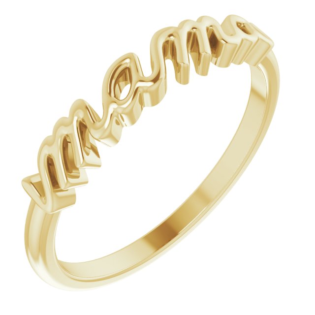 14k Gold Mama Ring- Sparkle & Jade-SparkleAndJade.com 57739:101:P