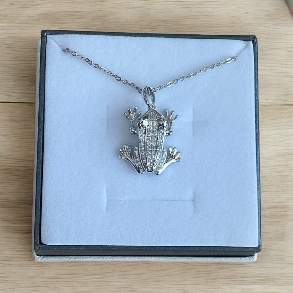 Pavé Coqui Frog Pendant- Sparkle & Jade-SparkleAndJade.com 919-11-01