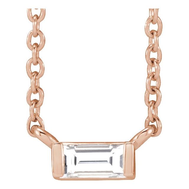 Natural Diamond Stackable Solitaire Necklace Adjustable 16-18" Series 88073- Sparkle & Jade-SparkleAndJade.com 