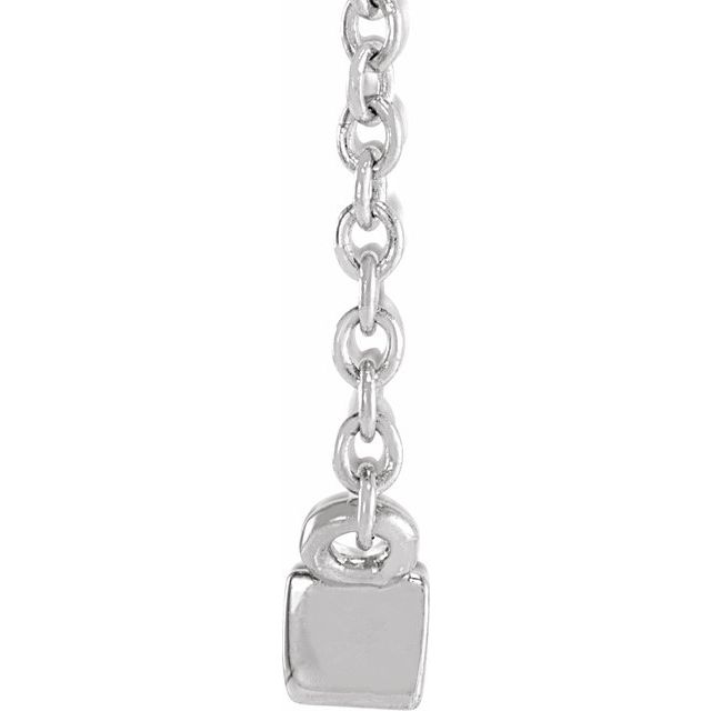 Natural Diamond Stackable Solitaire Necklace Adjustable 16-18" Series 88073- Sparkle & Jade-SparkleAndJade.com 