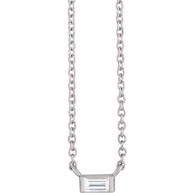 Natural Diamond Stackable Solitaire Necklace Adjustable 16-18" Series 88073- Sparkle & Jade-SparkleAndJade.com 