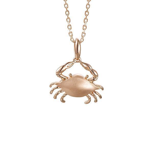 14k Gold Atlantic Blue Crab Pendant Mini by Alamea- Sparkle & Jade-SparkleAndJade.com 