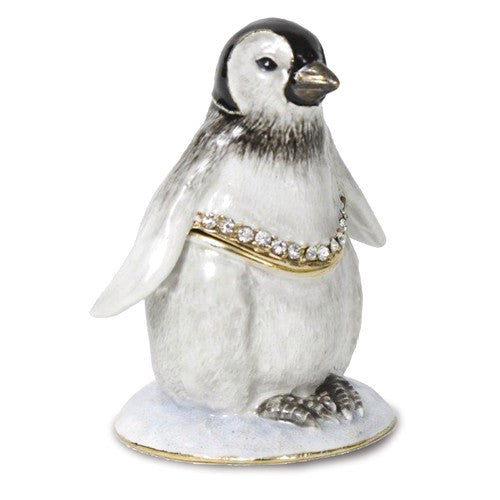 Baby Penguin Enameled Trinket Box- Sparkle & Jade-SparkleAndJade.com BJ2153