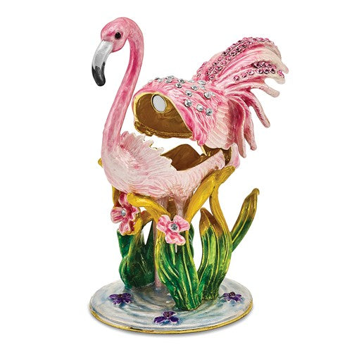 Bejeweled Pink Flamingo Trinket Box- Sparkle & Jade-SparkleAndJade.com BJ3027