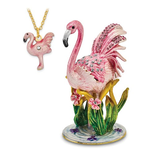 Bejeweled Pink Flamingo Trinket Box- Sparkle & Jade-SparkleAndJade.com BJ3027