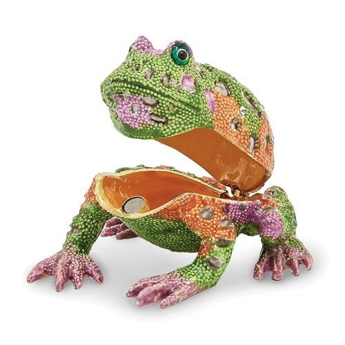 Bejeweled Psychedelic Frog Trinket Box- Sparkle & Jade-SparkleAndJade.com BJ3024