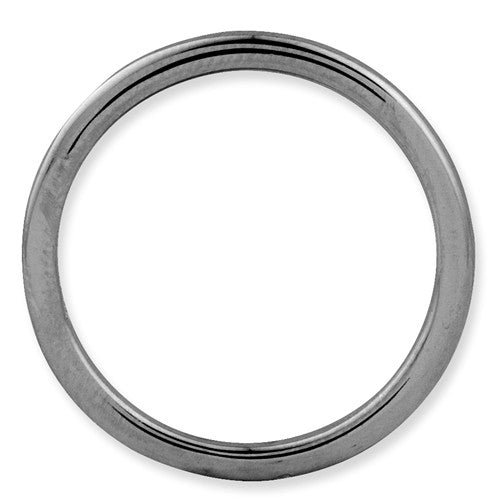 Black Ruthenium Plated Sterling Silver Stackable Expressions 1.5mm Ring - Size 6- Sparkle & Jade-SparkleAndJade.com QSK165-6