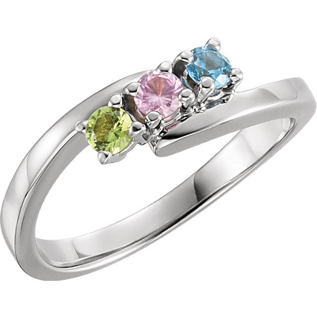 ByPass Style Mother's Family Birthstone Ring- Sparkle & Jade-SparkleAndJade.com 71177