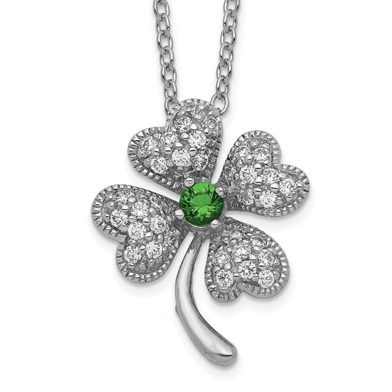 Emerald Four Leaf Clover Necklace