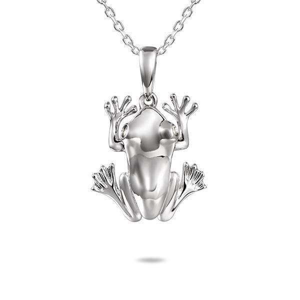 Sterling Silver Coqui Frog Pendant- Sparkle & Jade-SparkleAndJade.com 919-11-11