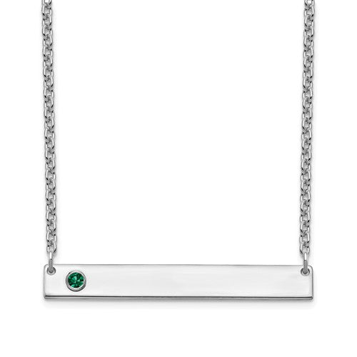 Crystal Birthstone 1 to 5 Bar Necklace- Sparkle & Jade-SparkleAndJade.com XNA1085/1SS