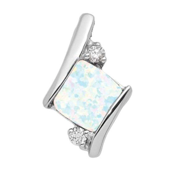 Cushion Cut Gemstone & Diamond Pendants- Sparkle & Jade-SparkleAndJade.com PXS1780/CROP-SSAAB