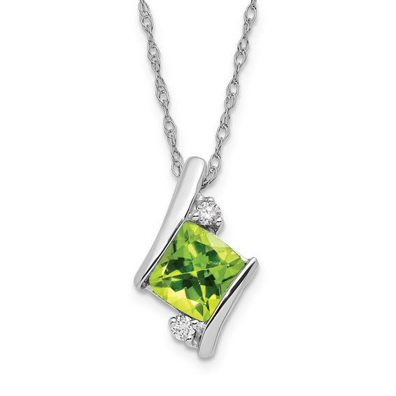 Cushion Cut Gemstone & Diamond Pendants- Sparkle & Jade-SparkleAndJade.com 