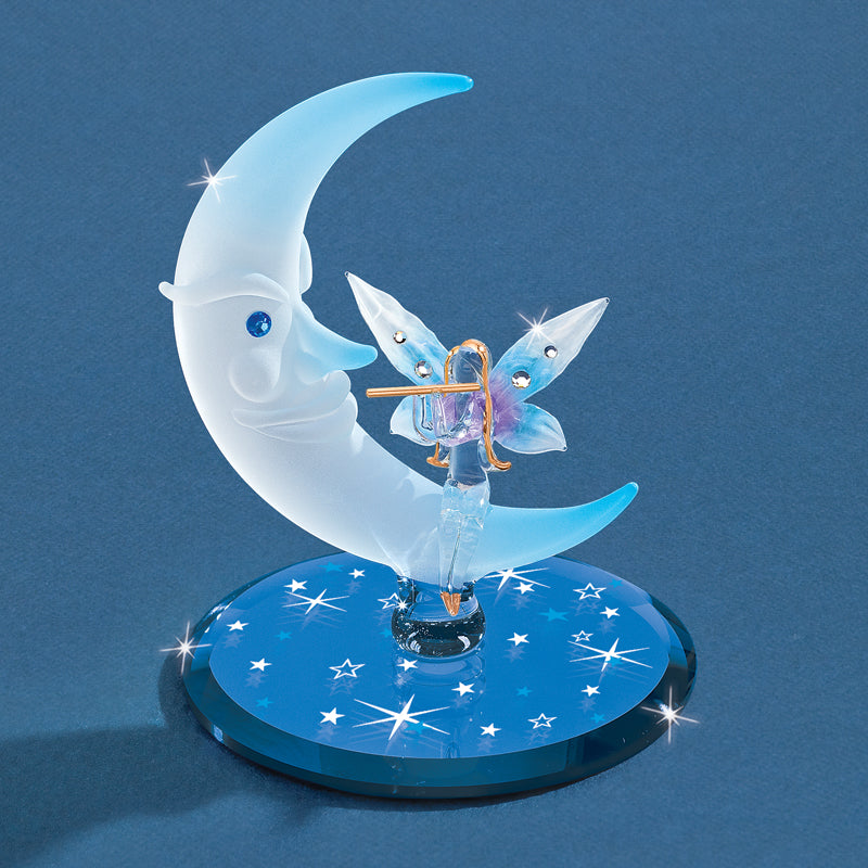 Glass Baron Moon and Fairy 3.25" Figurine- Sparkle & Jade-SparkleAndJade.com D3 576