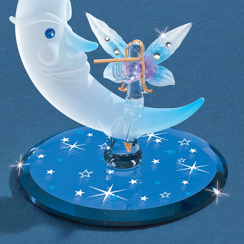 Glass Baron Moon and Fairy 3.25" Figurine- Sparkle & Jade-SparkleAndJade.com D3 576