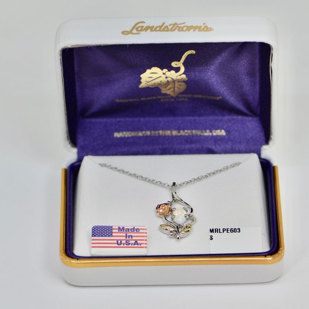 Landstrom's Rushmore Black Hills Sterling Silver w/12K Gold Opal F