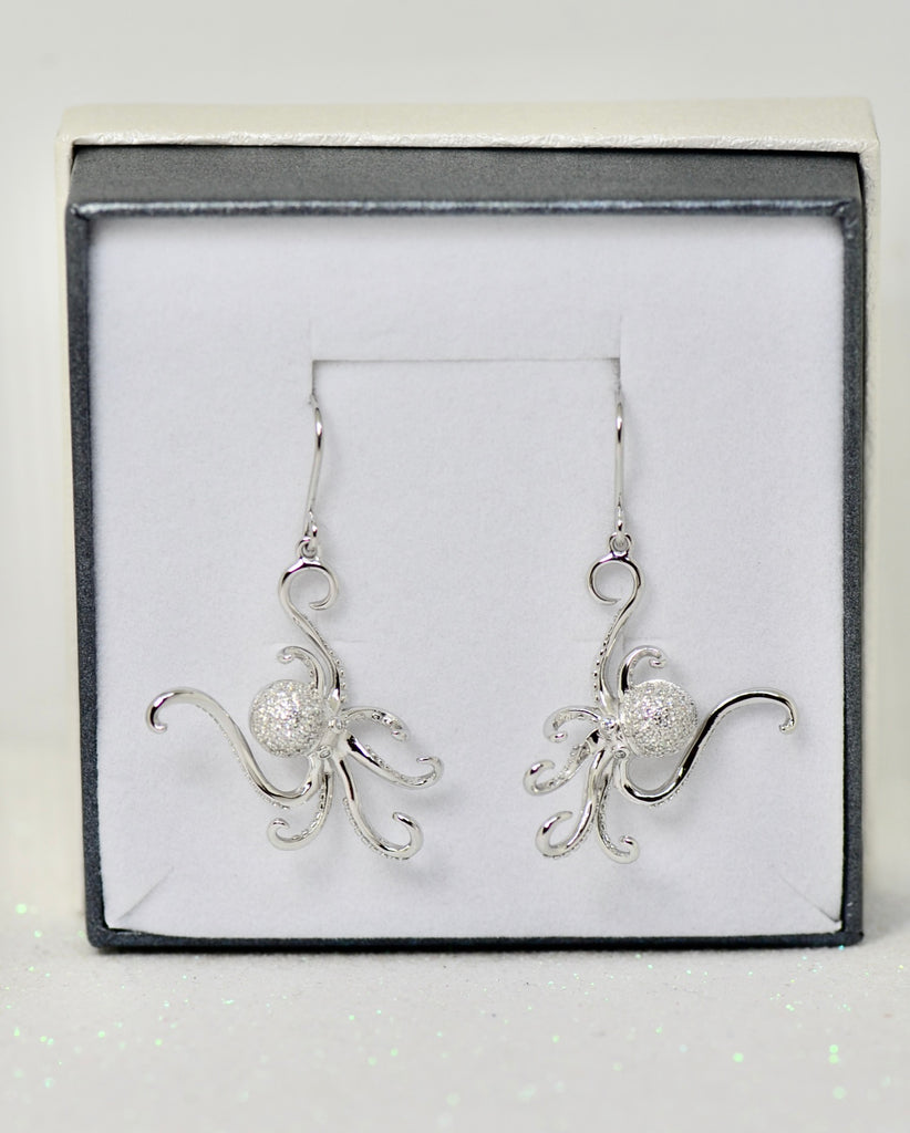 Sterling Silver Octopus Earrings by Alamea- Sparkle & Jade-SparkleAndJade.com 479-12-01