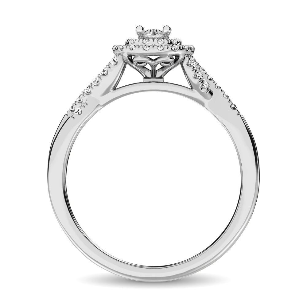 Diamond 1/3 ct tw Engagement Ring in 10K White Gold- Sparkle & Jade-SparkleAndJade.com 60325W-E-A1