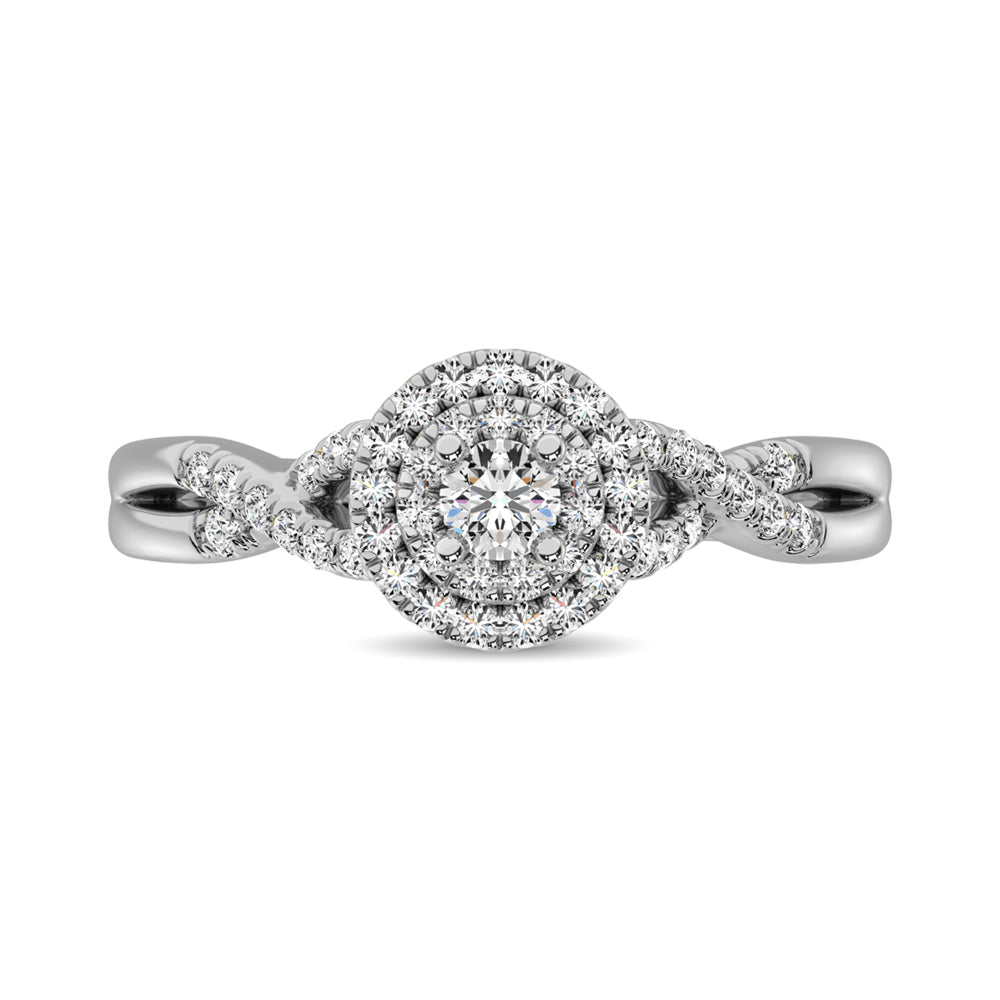Diamond 1/3 ct tw Engagement Ring in 10K White Gold- Sparkle & Jade-SparkleAndJade.com 60325W-E-A1