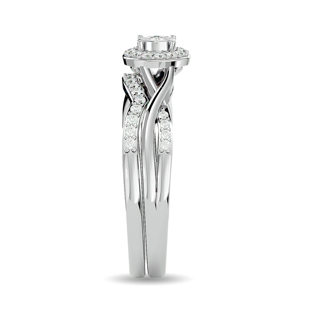10K White Gold Diamond 1/4 CTW Promise Bridal Ring- Sparkle & Jade-SparkleAndJade.com 63075W
