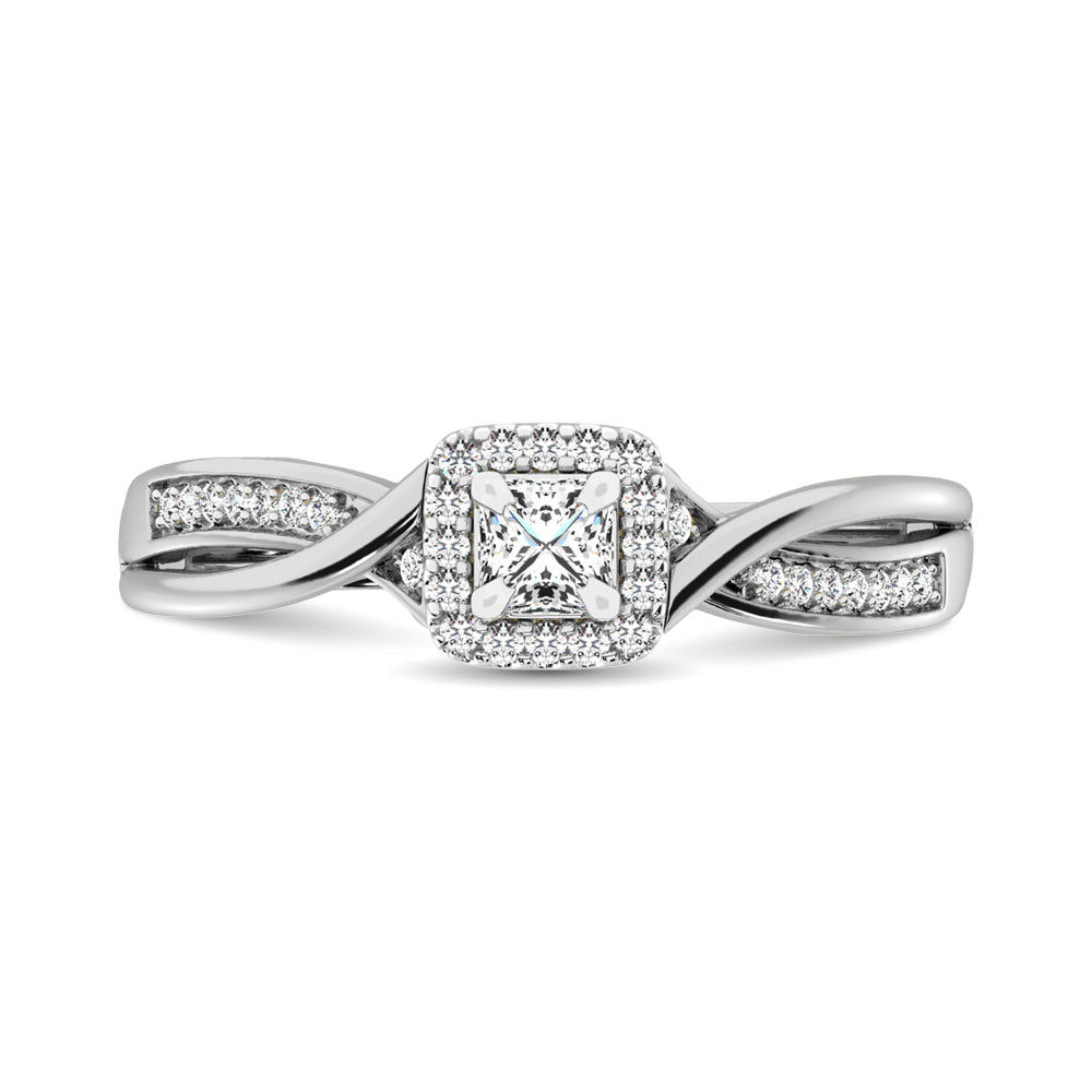 10K White Gold Diamond 1/6 CTW Promise Ring- Sparkle & Jade-SparkleAndJade.com 61057W