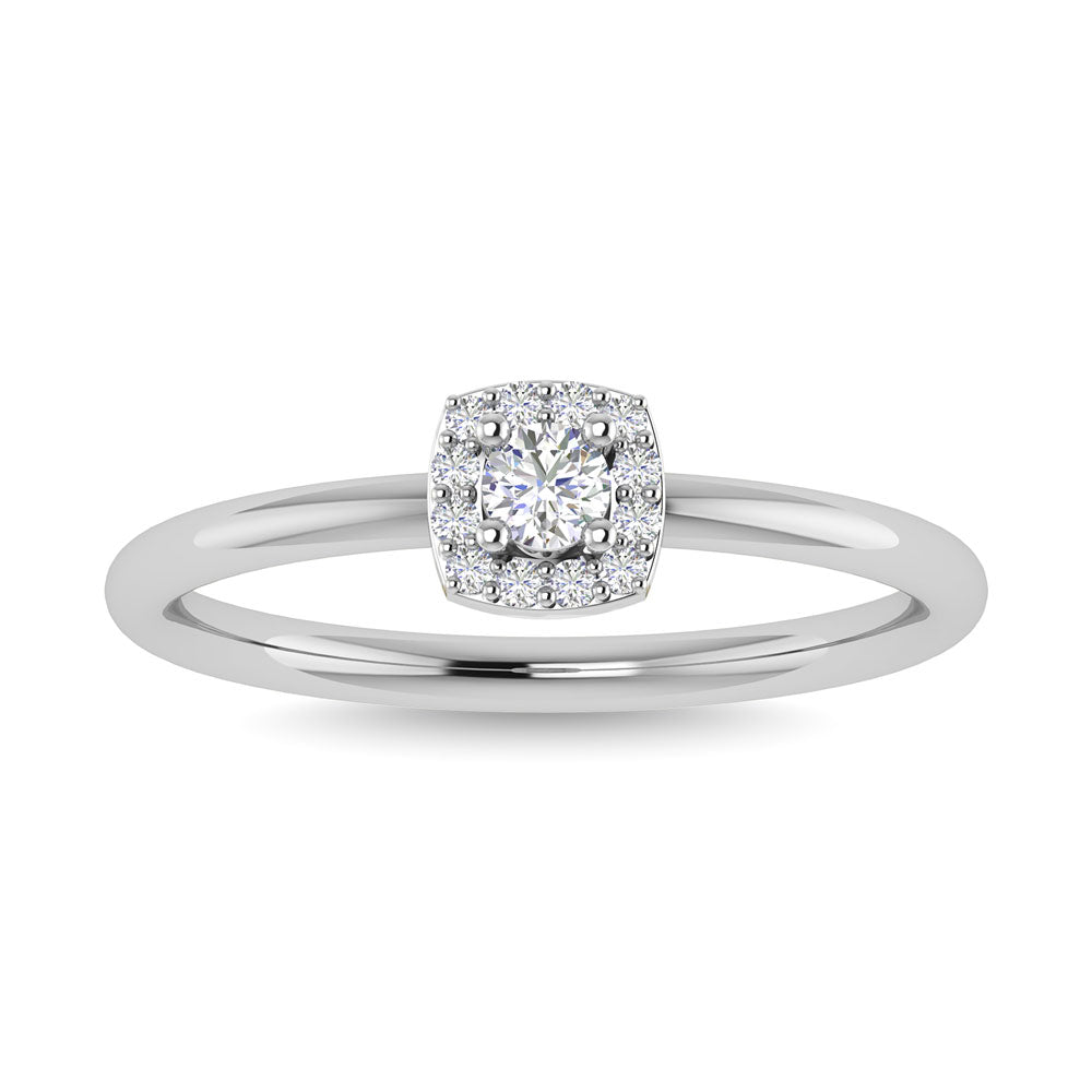 Diamond 1/6 Ct.Tw. Round Cut Promise Ring in 14K White Gold- Sparkle & Jade-SparkleAndJade.com 63344W