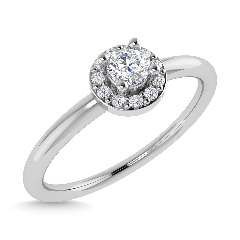 Diamond 1/6 Ct.Tw. Round Cut Promise Ring in 14K White Gold- Sparkle & Jade-SparkleAndJade.com 63345W