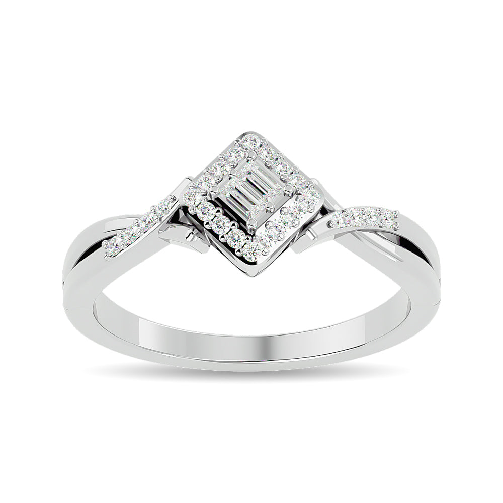 Diamond 1/6 ct tw Promise Ring in 10K White Gold- Sparkle & Jade-SparkleAndJade.com 63083W