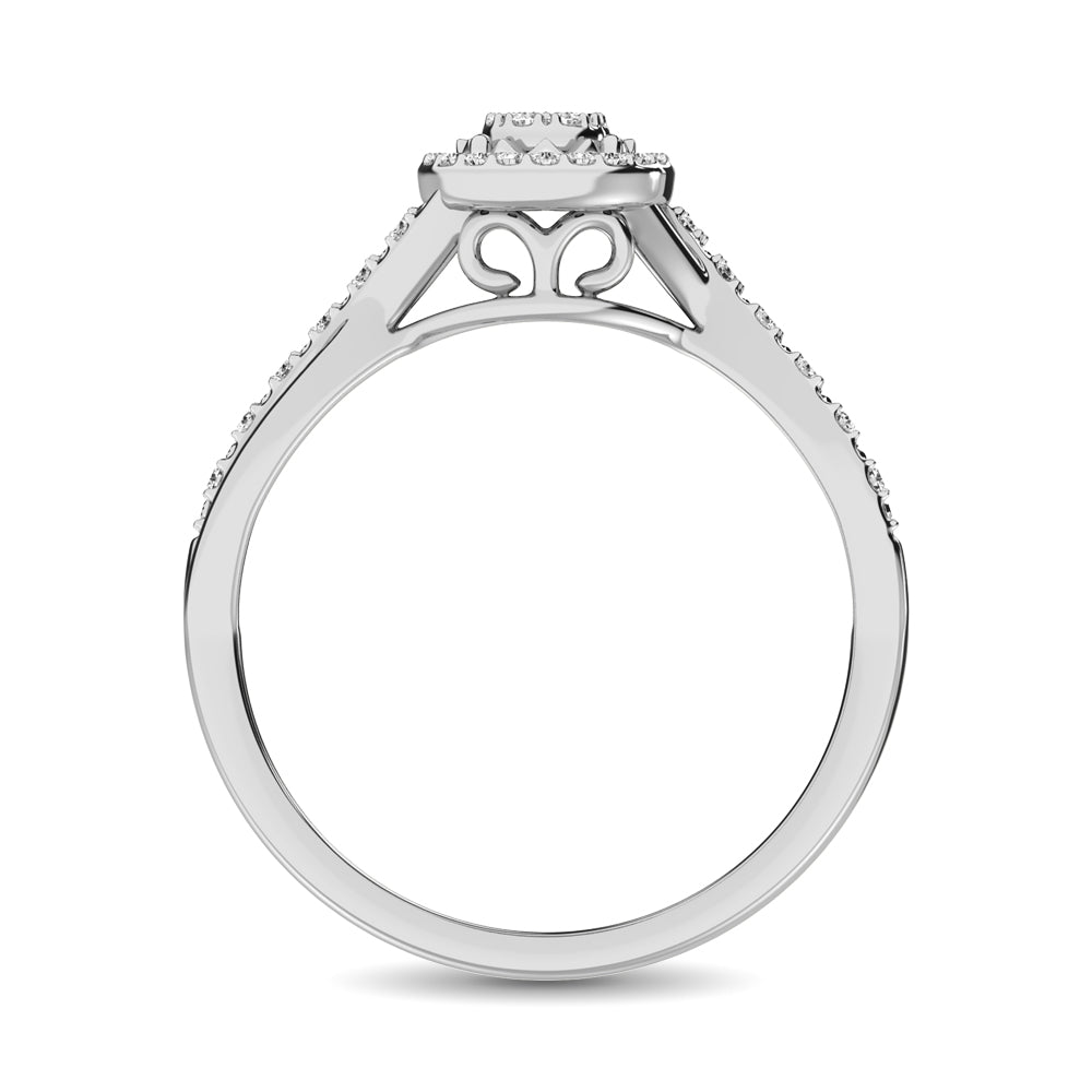10K White Gold Diamond 1/8 CTW Multi Stone Promise Ring- Sparkle & Jade-SparkleAndJade.com 61054W