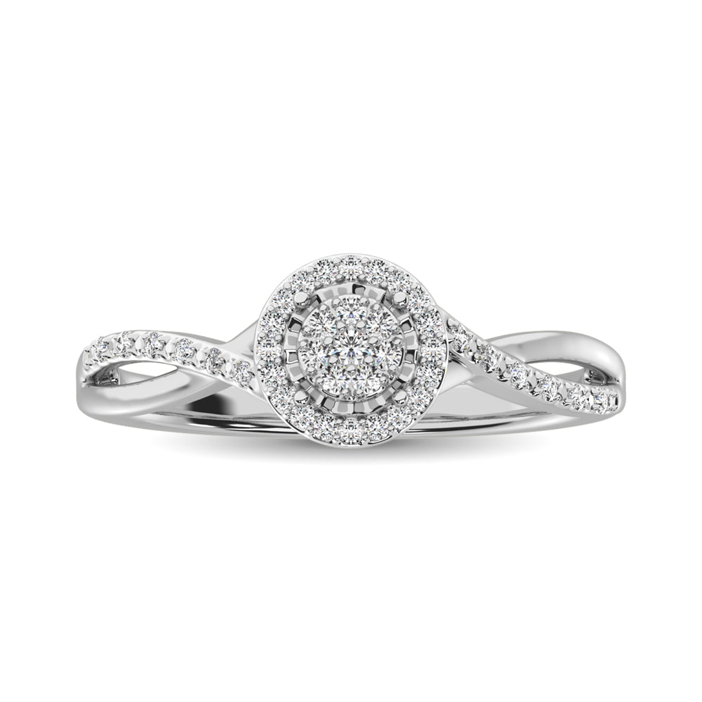 Diamond 1/8 Ct.Tw. Promise Ring in 10K White Gold- Sparkle & Jade-SparkleAndJade.com 61054W